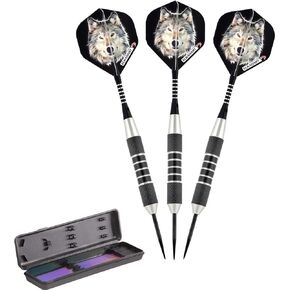 Elkadart Lone Wolf Steel Tip Darts with Storage/Travel Case