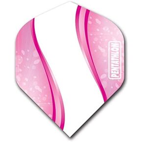 US Darts Pentathlon Pink Standard Flights - 3 Sets (9 Flights) - 100 Micro Ex-Tough Style 2