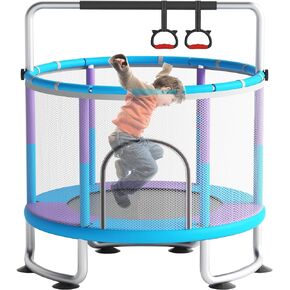 Trampoline for Kids, 60'' Mini Baby Toddler Trampoline, 5FT Small Recreational Trampoline, Indoor/Outdoor Kids & Adults Trampoline with Enclosure Net for Boys Girls Christmas Birthday Gifts