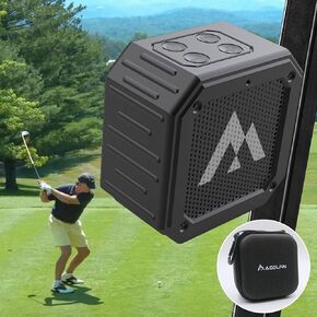 Magnetic Golf Speaker with Storage Case, IPX7 Portable Golf Cart Speaker 24H Playtime, 18W Loud Stereo Sound Magnetic Bluetooth Speaker for Golf Cart Accessories, Golf Gifts for Men