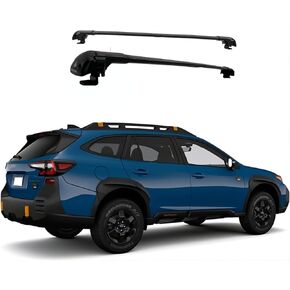 ROKIOTOEX Cobra Roof Rack Crossbars Fit for 2022-2024 Subar-u Outback Wilderness Raised Side Rails, Cross Bars for Rooftop Cargo Box Luggage, Ski Board, Bike Carrier – Black CJ4035