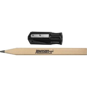 Johnson Level & Tool 40-0667 10 Carpenter Pencils & Sharpener