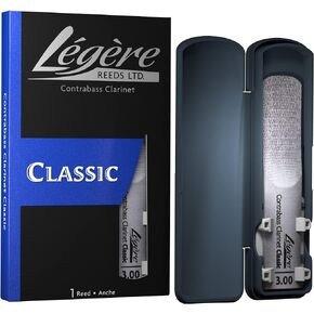 Légère Reeds - Contrabass Clarinet Reed, Classic, Strength 2.00 (BBCB2.00) - Premium Synthetic Woodwind Reed