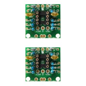 2Pcs Dual OP Amp Preamp DC Amplification Board PCB for NE5532 OPA2134 OPA2604 AD826