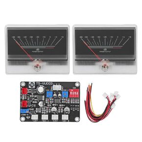 Power Amplifier VU Meter with Driver Board Kit Sound Audio Level Indicator Audio Level Meter with Backlit for DIY Home Car White 960uA Maximum Current Sensitivity