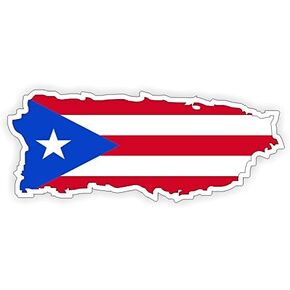 Puerto Rico Flag Vinyl Bumper Sticker | Car Window Decal | Rican Label Flags Laptop Notebook