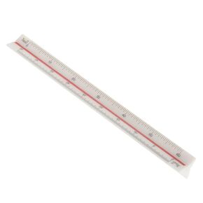 Utoolmart Triangular Ratio Scale Ruler, 15cm / 5.9-inch Architectural Scale,Plastic Ruler, Measuring Tool for Architects, Engineers, Draftsman and Students 1 Pcs
