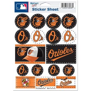 WinCraft MLB Baltimore Orioles Vinyl Sticker Sheet, 5" x 7"