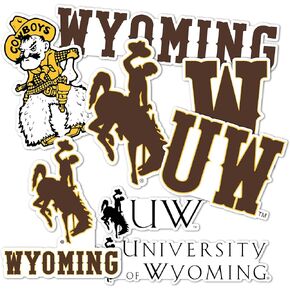 University of Wyoming Sticker UWYO Cowboys Stickers Vinyl Decals Laptop Water Bottle Car Scrapbook T2 (Type 2)