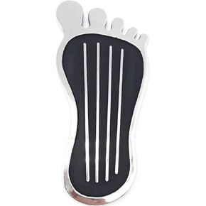 Pedal Pad-Style Cover - No Drilling Anti-Slip Aluminum Brake and Accelerator Pedal Covers - Hot Rod Rat Chrome Custom Gas Pedal Pad Cover Accessories