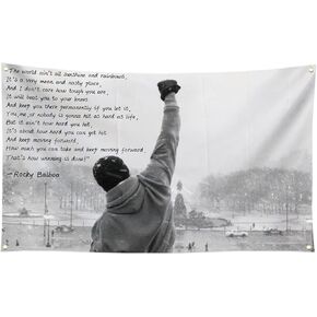 Rocky Flag 3X5Ft Funny Flag Sunshine and Rainbows Quote Motivational Inspirational Flags For College Dorm Room Man Cave Office Gym Dorm Wall Decor in Kuwait