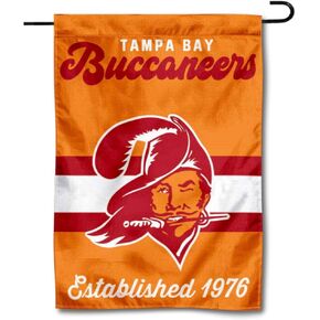 Buccaneers Throwback Retro Vintage Garden Flag Double Sided Banner