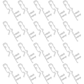 20pcs Plastic Valance Clips, Transparent Plastic Curtain Clip, Hidden Faux Wood Blind Valance Clips for Vertical Blinds