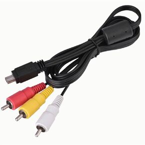 Demeras Camera Video Audio AV Cable Mini USB to 3 RCA for AV Cable Camera to TV Wire Camera IXUS 990 is 980 is 970