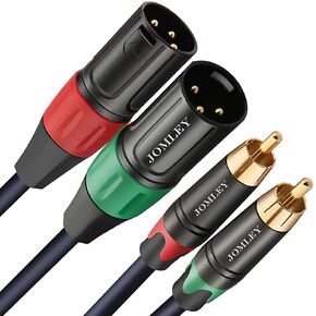 RCA to XLR Cable, Dual RCA Male to Dual XLR Male HiFi Stereo Audio Connection Interconnect Cord Wire Path Lead - 3.3ft