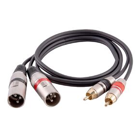 Seismic Audio - SAXFRM-2x5 - Dual XLR Male to Dual RCA Male 5' Patch Cable