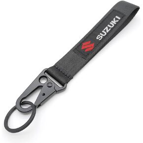 1pcs Embroidered Keychain Tag Key Ring for Suzuki Car Auto Accessories Motorcycles Bike Biker Key Chain Accessories Black