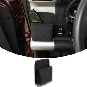 Car Air Vent Storage Bag Fit for Toyota FJ Cruiser 2007-2021 Multifunction Organizer Pouch Storage Sunglasses Coin Key Card Case, Black, KiTen