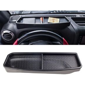 Dashboard Storage Box Organizer Tray for Key Sunglasses Phone etc. Compatible with 2011-2018 Jeep Wrangler JK JKU Pilot