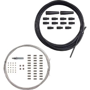 Motorcycle Control Cable, Universal Throttle Cable Repair Kit, Build Your Own Throttle Cable Kit, Stainless Steel DIY Throttle Cable Kit, Universal Motorcycle Throttle Cable for Yamaha Harley BMW