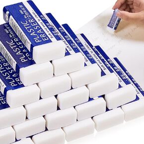 100 Count Pencil White Erasers Small Block Eraser Drawing Eraser School Eraser Bulk erasers for Kids Student Artists School Office Home Writing Drawing 2 x 0.8 x 0.4 Inch