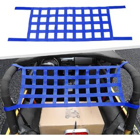 Cargo Net for Jeep Wrangler, Mesh Cargo Netting Top Hammock Roof Net Compatible with Jeep Wrangler YJ TJ JK JKU JL JLU Gladiator JT 1987-2023 (Blue)