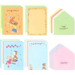 Monolike Fall In Newtro Dessert Letter Paper and Envelopes Set - 8Type, 32 Letter Paper + 16 Envelopes