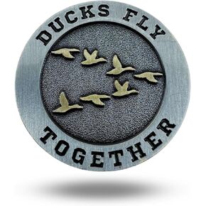 Ducks Fly Together Unique Magnetic Metal Golf Ball Marker Accessory with Hat Clip for Men and Women Hockey