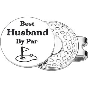Husband Golf Gifts for Him Valentines Day Golf Accessories for Men Golf Ball Marker Hat Clip for Husband Boyfriend Gifts for Him Fathers Day Birthday Gifts from Wife Stocking Stuffers for Men