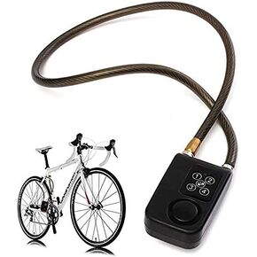 Password Lock Bike/Motorcycle/Gate Door Digital Lock with Anti Theft Alarm 110dB(Black 31.5 Inch)