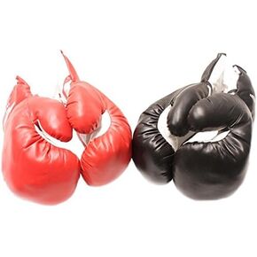 2 Pair of New Boxing / Punching Gloves and Fitness Training Red and Black - 12oz