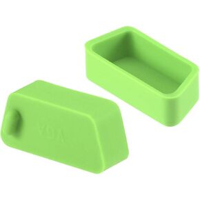uxcell 10pcs VGA Port Cover Silicone Anti Dust Protectors Cap for DB9, Blue