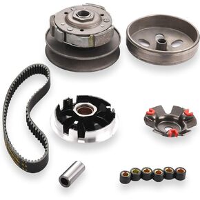 Gy6 150cc high performance clutch set，include clutch Assembly and Variator Assembly with 743 belt, fit for GY6 125cc And 150cc 4-Stroke Engine Scooter ATV Taotao Roketa Sunl