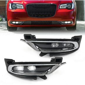 for 2015 2016 2017 2018 2019 2020 Chrysler 300 LED Bumper Fog Lights Daytime Running Lamps Left Driver & Right Passenger Side 68294009AA 68294008AA