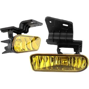 IRONTEK Amber Lens Fog Lights Fits for Chevrolet 99-02 Silverado 1500 & 2500, 00-02 Silverado 3500, 00-06 Suburban, 00-06 Tahoe 1 Pair Driving Bumper Fog Lamp Assembly