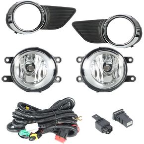 WFLNHB Driving Fog Lamps Replacement for 2011-2017 Toyota Sienna Black Bezel Pair Driver and Passenger Side Fog Light Kits 8121008020 8122008020 in Saudi Arabia