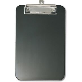 OfficemateOIC Memo Size Plastic Clipboard with Low Profile Clip, Black (83002)