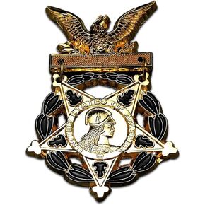 US Army Medal of Honor Replica Badge-WW2 USA USSR Military Badge Medal Collection Order of The Patriotic War Award Souvenir Lapel Pins Copy, Gold