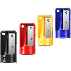 4 Pcs Pencil Sharpener Portable Manual Plastic Pencil Cutter Sharpening Tool for Woodwork