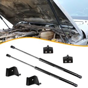 Hood Struts Lift Support Assist Kit Compatible with 2018-2024 Jeep Wrangler JL Gladiator JT Accessories Front Hood Quick Gas Charged Shocks Springs Prop Rod Replacements, 1 Pair Black