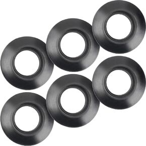 6 Pcs Universal Kayak Paddle Drip Rings, Kayak Replacement Parts for Canoe Paddles, Non-Slip, Leak-Proof (Black)