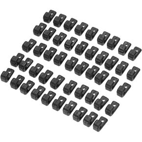 Lixada 50pcs Kayak Lashing Hooks, J Shape Black Nylon Lashing Hooks for Kayak Bungee Cord Canoes Boats