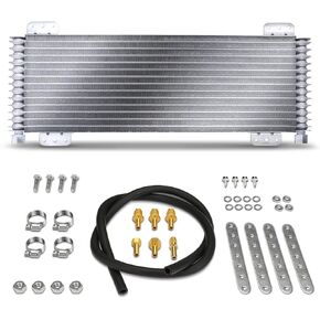 A-Premium LPD47391 40k Low Pressure Drop Transmission Oil Cooler Kit Compatible with Heavy Duty 40,000 GVW Max Low Pressure Drop Trans Cooler with Mounting Hardware and Advanced Cooling Protection