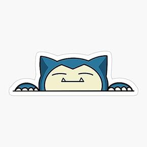 ملصق Snorlax Anime - ملصق جرافيك - ملصق فينيل مقاوم للماء للسيارة والكمبيوتر المحمول وممتص للصدمات على نافذة الجدار