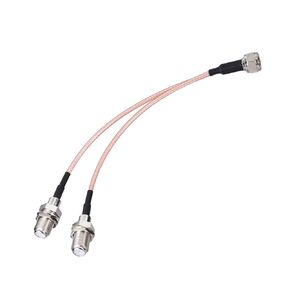 F-Type Coaxial Cable Splitter F Male to F Dual Female Coax Splitter Cable 2 Way TV Splitter Cable 3 Way 6 inch for RG6 Coax Cable TV Satellite Antenna Cable etc.