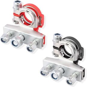 2PCS Battery Terminal Connectors,Heavy Duty Battery Terminals Positive and Negative Set with 3 Cable Terminals,Universal Battery Post Connectors Car Accessories for Car,Van,Truck