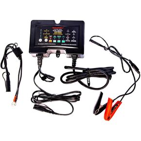 128CEC2: 12 Volt-2/4/8 AMP Lead Acid Battery Charger, Lithium (LiFePO4) Battery Maintainer, and Battery Desulfator