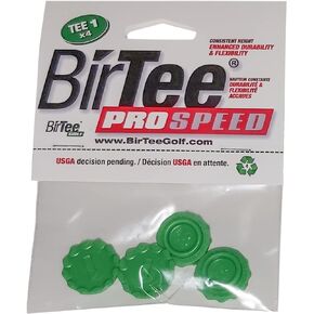 Pro Golf Tees - Size #1 (1/4") Individual Size Pack - 4 Tees Per Pack. Winter/Mat/Simulator Tees (Green)