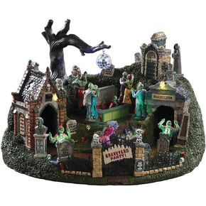 Lemax Halloween Village Graveyard Party