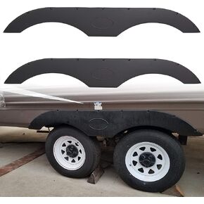 ECOTRIC RV Fender Skirt Replacement Tandem Trailer for RVs Campers and Trailers - Black